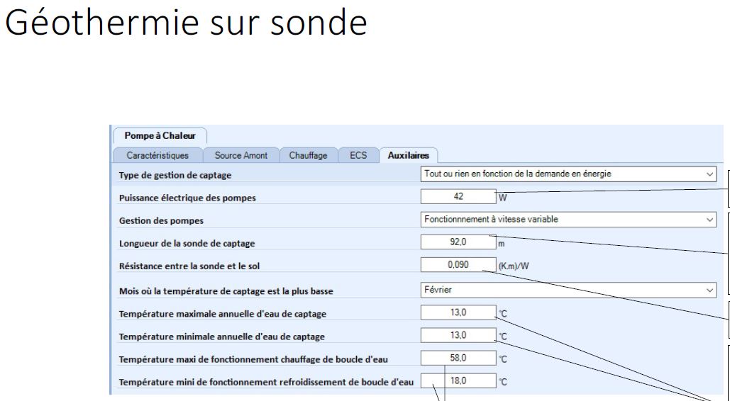 EXtrait Guide de saisie RE2020 pour géothermie