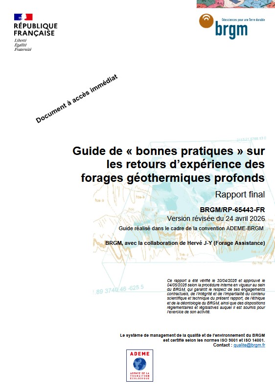 rapport brgm guide bonnes pratiques firages géothermie profonde