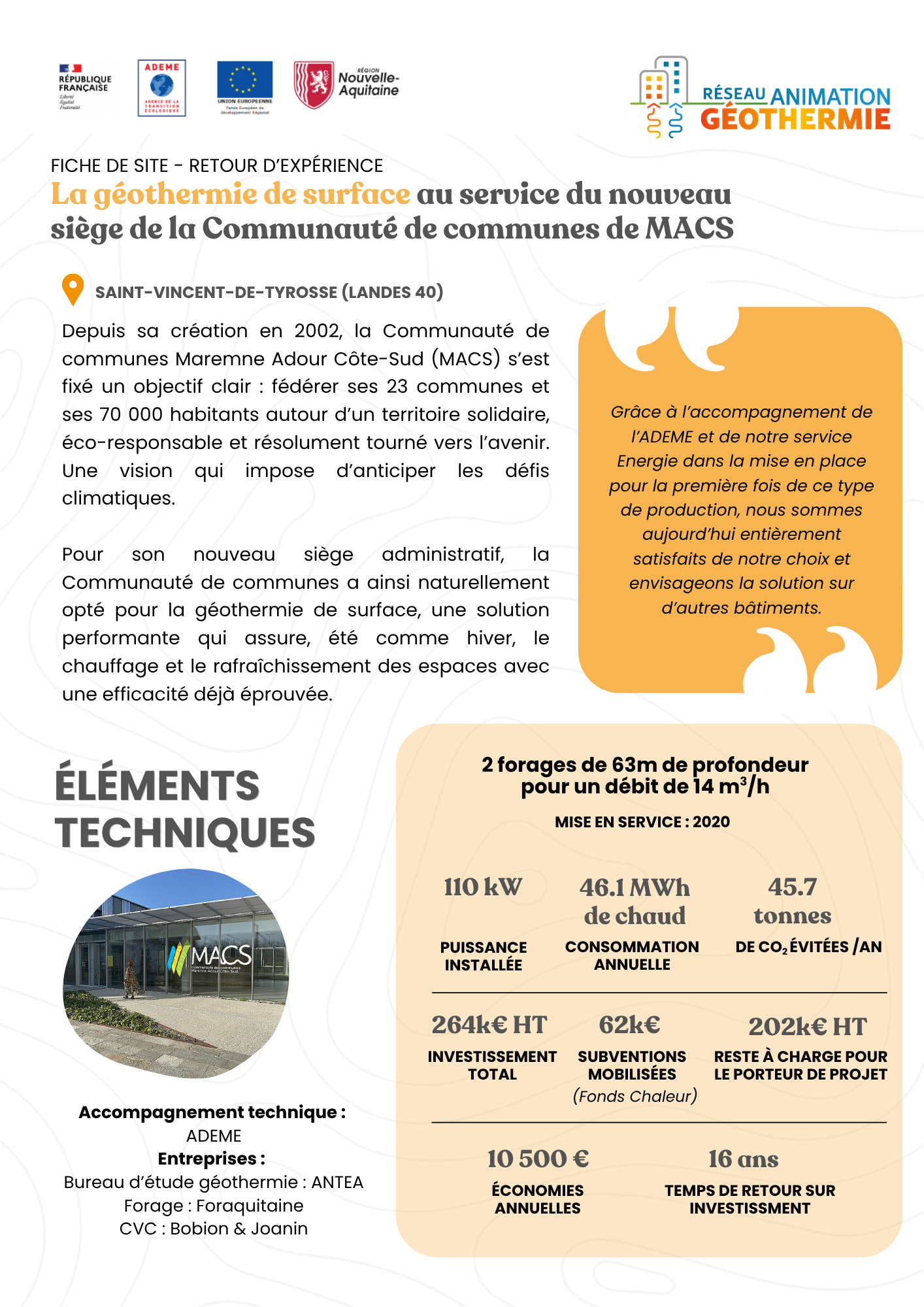 REX Lande siège MACS