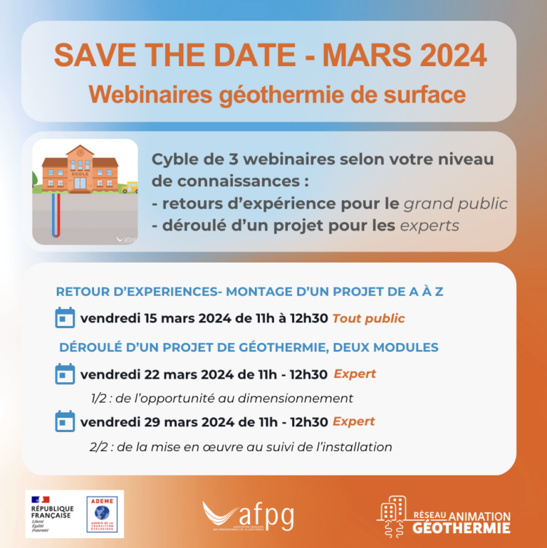 webinaires géothermie de surface 2024