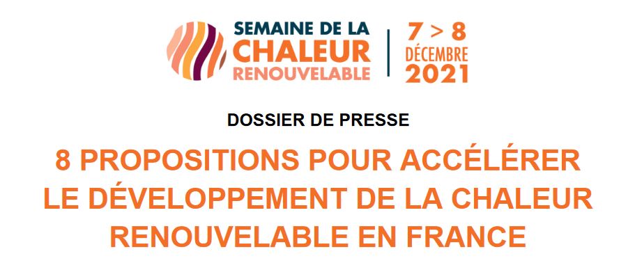 conférence de presse semaine de la chaleur renouvelable décembre 2021