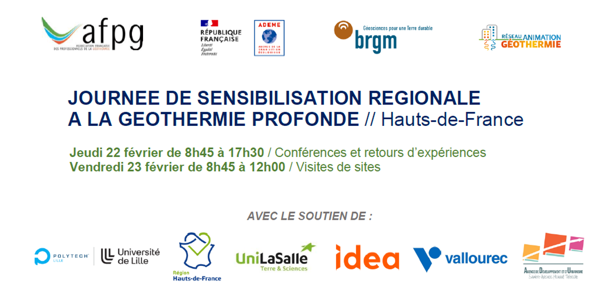 Journée de sensibilisation à la géothermie profonde en Hauts-de-France | Geothermies