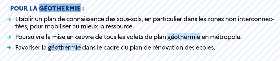 Mesures pour la géothermie dans la PPE 2023