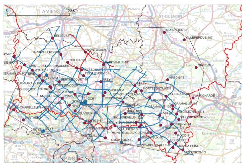 Géoscan Hexagone : zone étudiée en Picardie