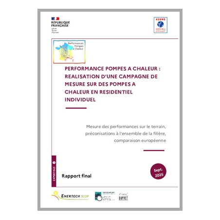 Etude ADEMEperformance PAC eau/eau en maison individuelle